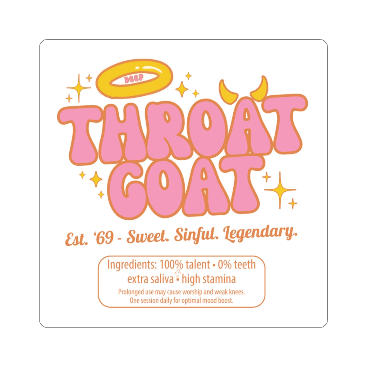 Throat Goat Vinyl Sticker | Speed Demons Inspired