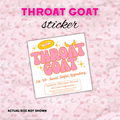 Throat Goat Vinyl Sticker | Speed Demons Inspired