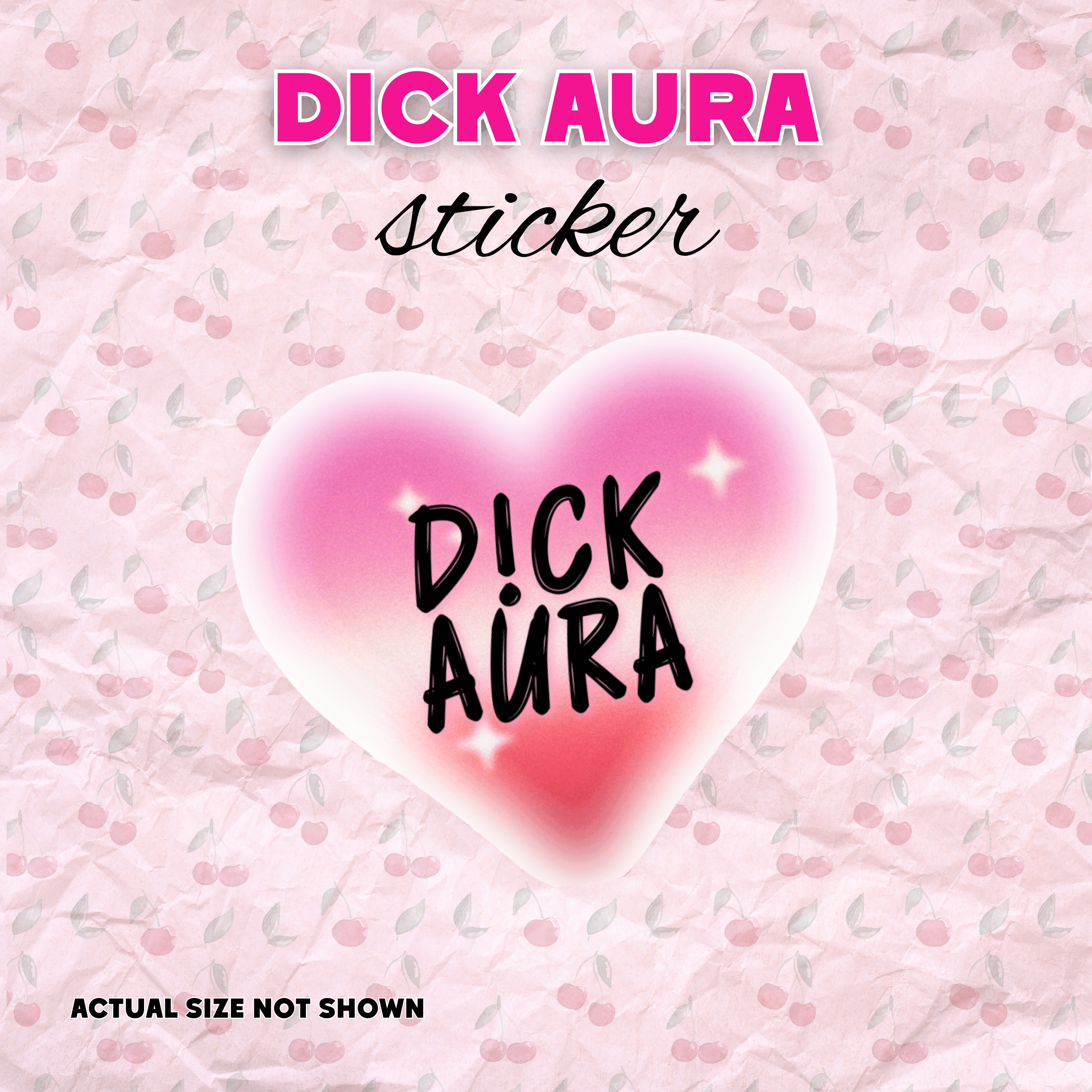 D!ck Aura Vinyl Sticker | Speed Demons Inspired