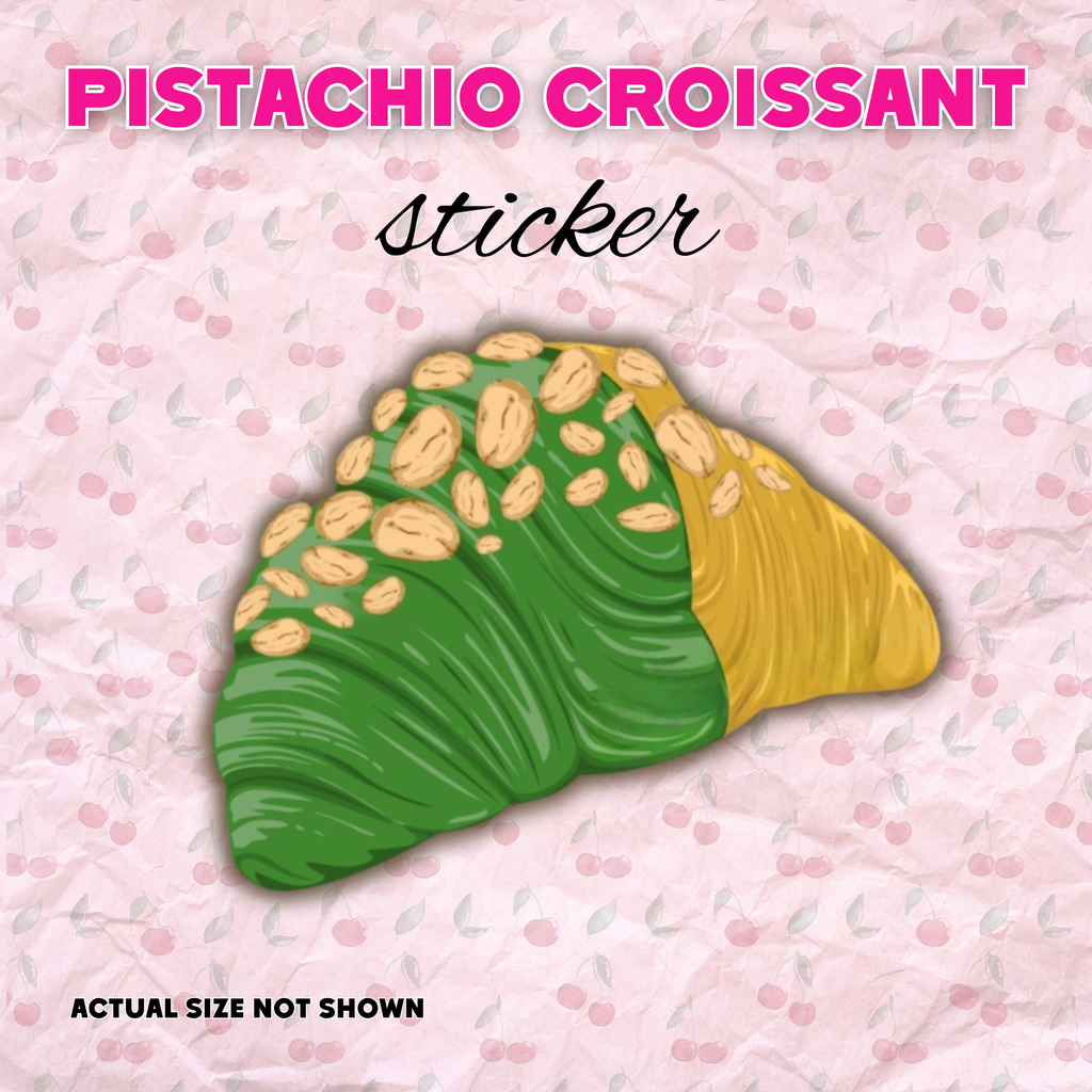 Pistachio Croissant Vinyl Sticker | Speed Demons Inspired