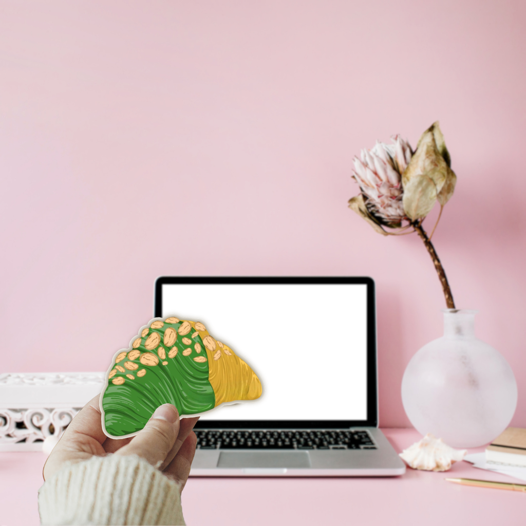 Pistachio Croissant Vinyl Sticker | Speed Demons Inspired