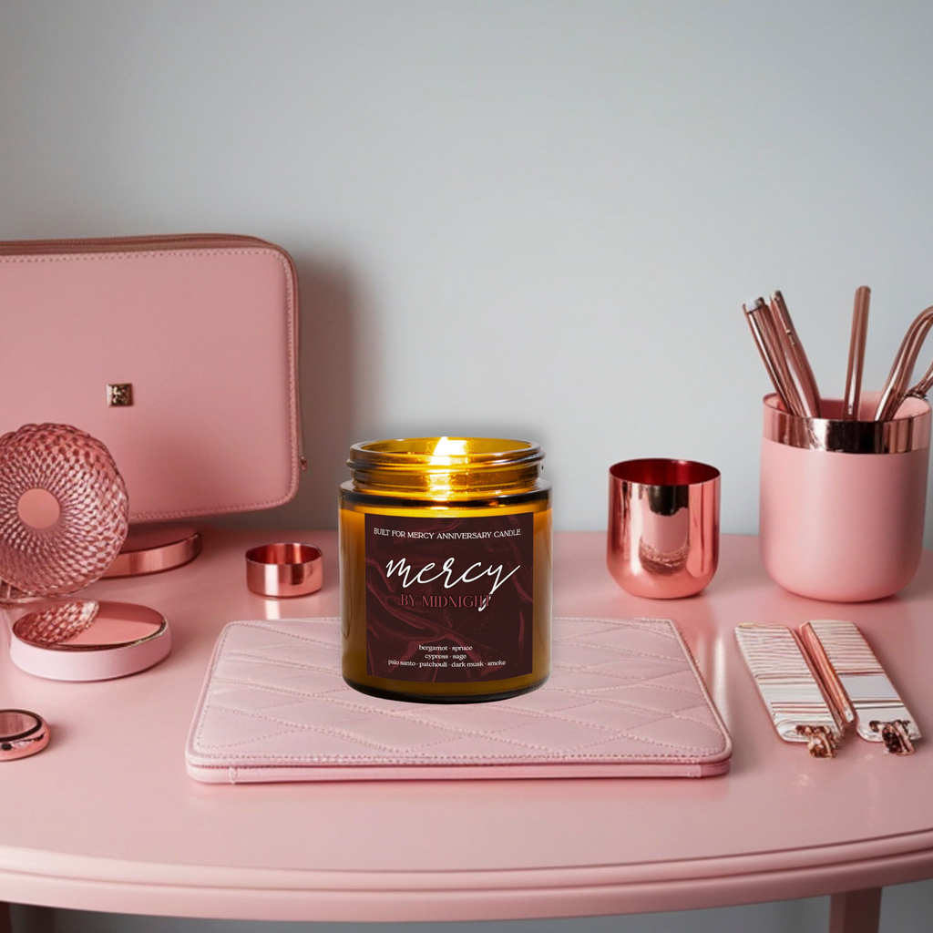 Mercy by Midnight | Built for Mercy Anniversary Candle